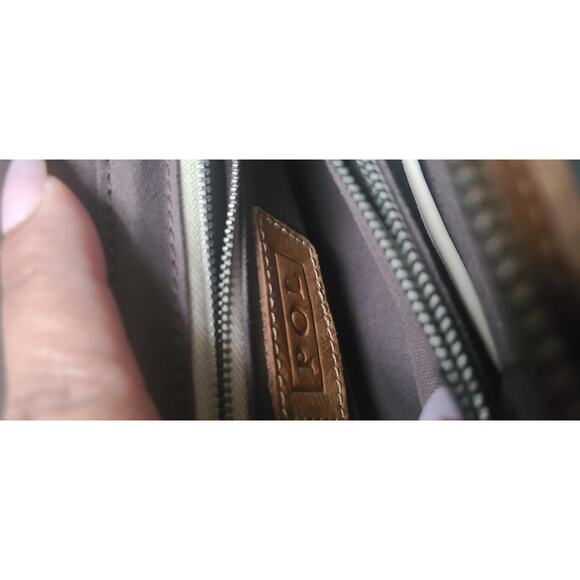 POL Brown Leather Studded Crossbody Bag with Flap Closure - Picture 7 of 10